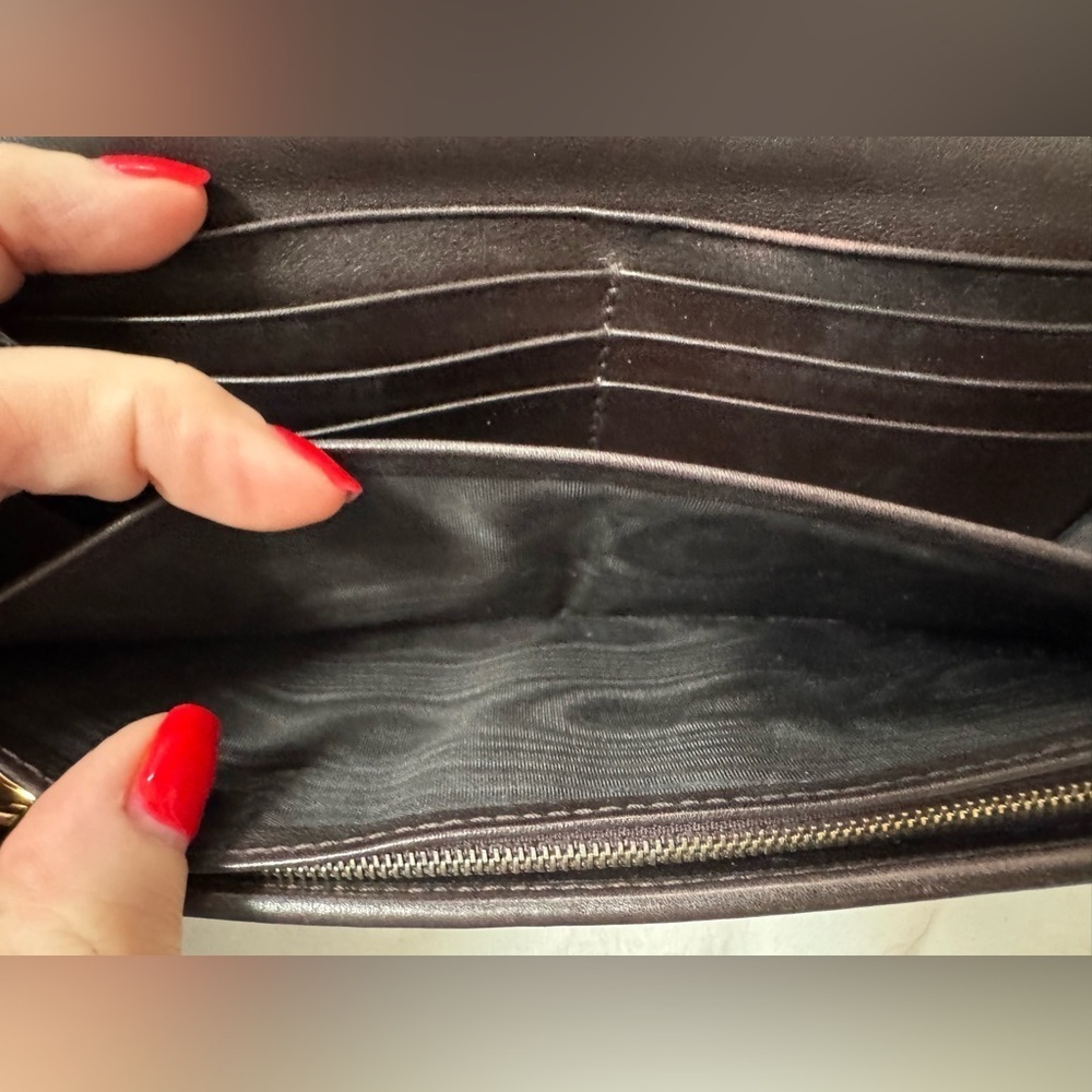 Gucci Guccissima Dark Chocolate Leather Continental Embossed GG Long Wallet - Picture 8 of 13